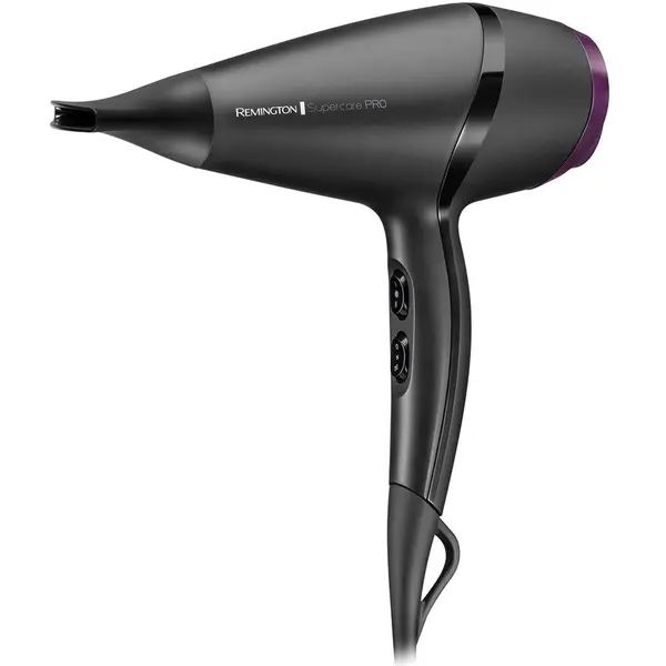 REMINGTON Uscator de par Remington Supercare PRO 2100 AC7100, 2100 W, Motor AC, Setare Supercare, Negru