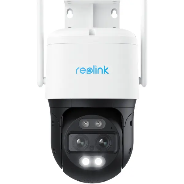 Reolink Camera de supraveghere pentru exterior Reolink Trackmix Series W760, 4K, 360 PTZ cu vizualizare dubla si urmarire automata, color night vision, zoom hibrid 6X, Wi-Fi 2.4/5Ghz, 8 Mpx, Alb-Negru