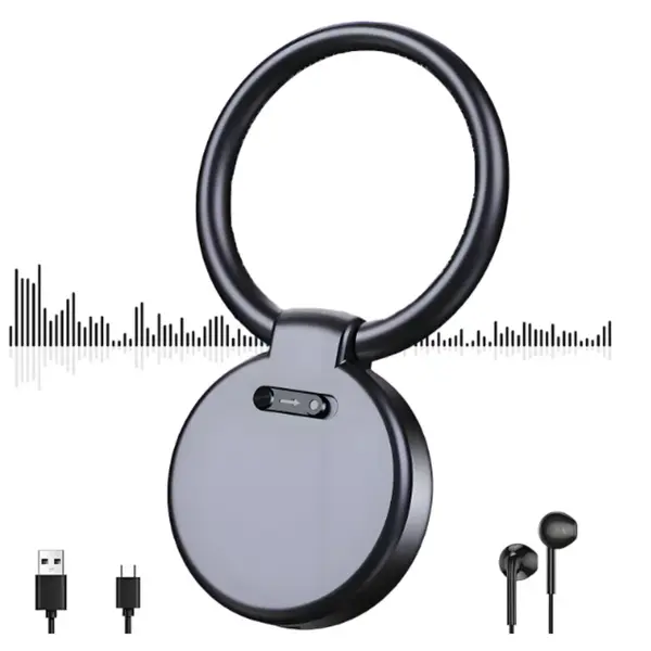 Reportofon Spion BIRAI BR30, 8GB, Activare Vocala, Design Tip Breloc, Inregistrare HD, Autonomie 12h