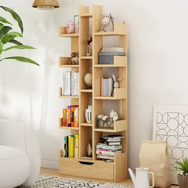 RESIGILAT - Biblioteca Tree of Knowledge cu 18 rafturi si sertar, 51x18x168cm