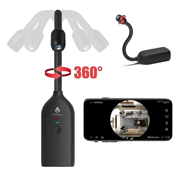 RESIGILAT - Camera WI-FI flexibila 360°, QJ700, detectare umana, audio bidirectional, stocare in cloud, baterie 2000 mAh, autonomie 5 ore, notificare instantanee