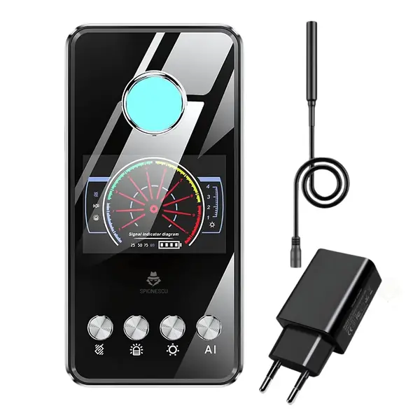 RESIGILAT - Detector profesional cu inteligenta artificiala AI pentru camere ascunse, microfoane, localizator GPS, reportofoane - AL-T2