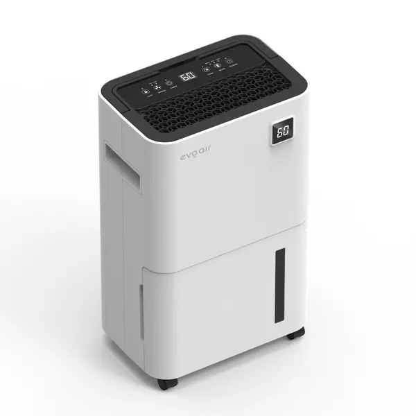 - Resigilat! Dezumidificator Evoair, OptiDry 20, 20l/24h, Senzor de Umiditate, Functie Memorie, Uscare Rufe, Rezervor 2l, Display digital, Alb