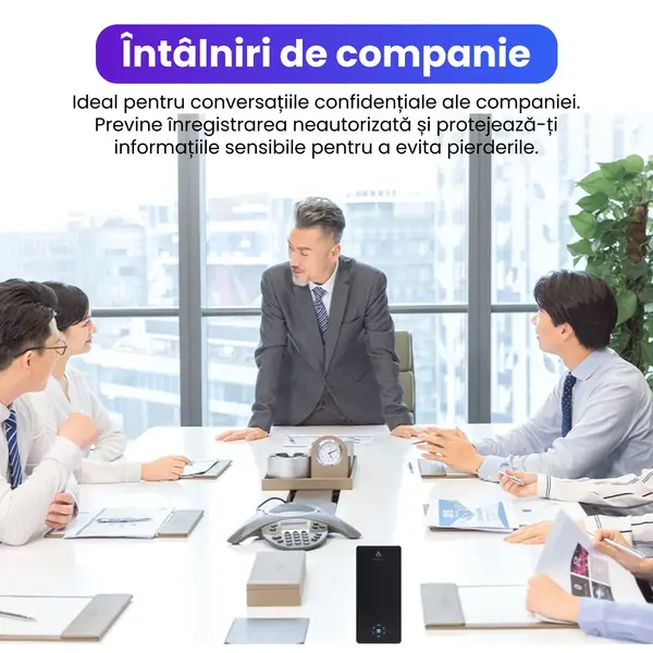 RESIGILAT - Dispozitiv anti-inregistrare, F10, tehnologie ultrasunete avansata, distorsionare sunete, baterie 4000mAh, protectie 300°, control wireless pana la 50m, power bank integrat