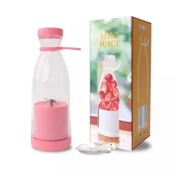 RESIGILAT - Mini Blender portabil - Smoothie & Shake, incarcare usb 6 Lame otel Inoxidabil, 380 ml