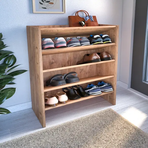 RESIGILAT - Pantofar cu 5 rafturi 100 x 62 x 29 cm, din pal melaminat 18 mm