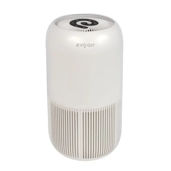 - Resigilat! Purificator de aer Evoair, YuvoSpin, Lampă UV-C, Filtru 3in1, True Hepa, Carbon Activ, Pre-filtru, 4 viteze, Funcție Polen/Animale, Mod Noapte, Blocare Ecran, Lumină Ambientală, Alb, Filtru Sigilat