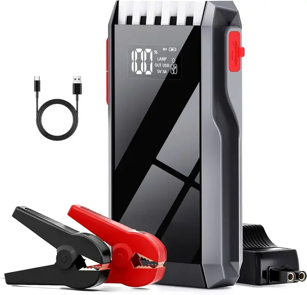 RESIGILAT - Robot pornire auto portabil, redresor cu acumulator 30000 mAh, ecran LCD, incarcator de baterie auto 12V cu port USB