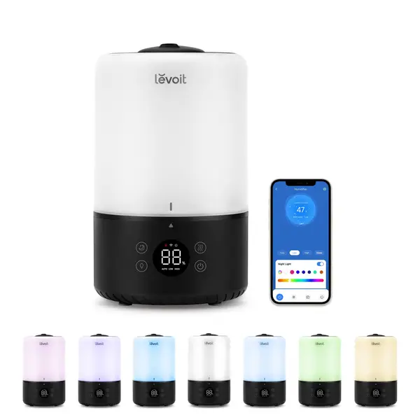- Resigilat! Umidificator de Aer Levoit Dual 200S PRO, SMART, WI-FI Ultrasonic, Rezervor 3l, Silentios, Aromaterapie, Functie AUTO, Autonomie 25 Ore, Design Black