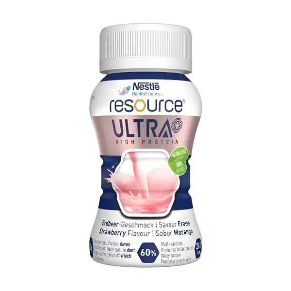 Resource® Ultra High Protein Aromă de Căpșuni, 4 x 125 ml, Nestlé Health Science
