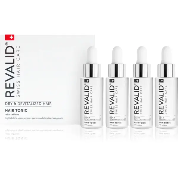Revalid Hair Tonic tonic energizant cu cofeină stimuleaza cresterea parului 4x30 ml