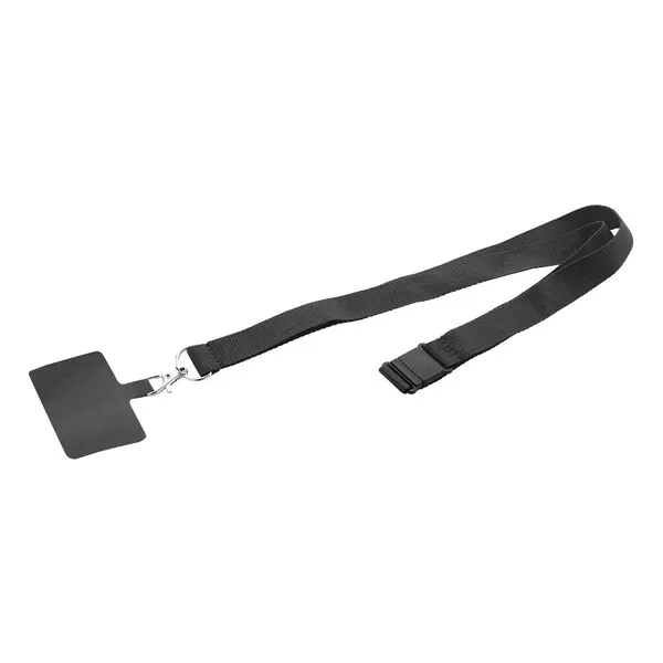 Revent Call lanyard RPET pentru telefon mobil - negru