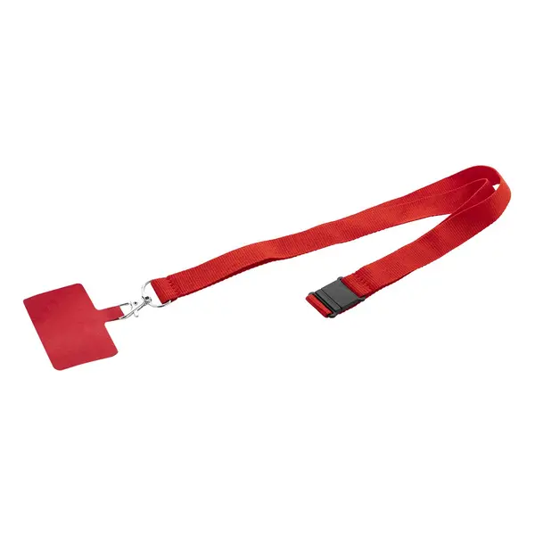 Revent Call lanyard RPET pentru telefon mobil - roșu