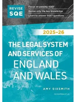 Revise SQE The Legal System and Services of England and Wales 2025/26. SQE1 Revision Guide, 2025/26, Paperback/Amy Sixsmith