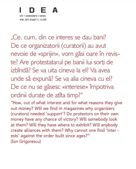 Revista Idea Arta+Soc nr. 50 |