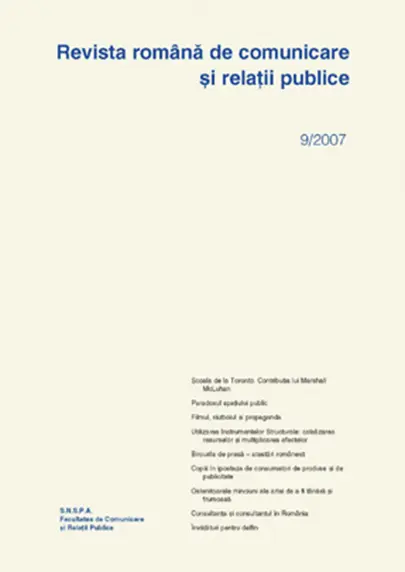 Revista romana de comunicare si relatii publice nr. 9 / 2007 |