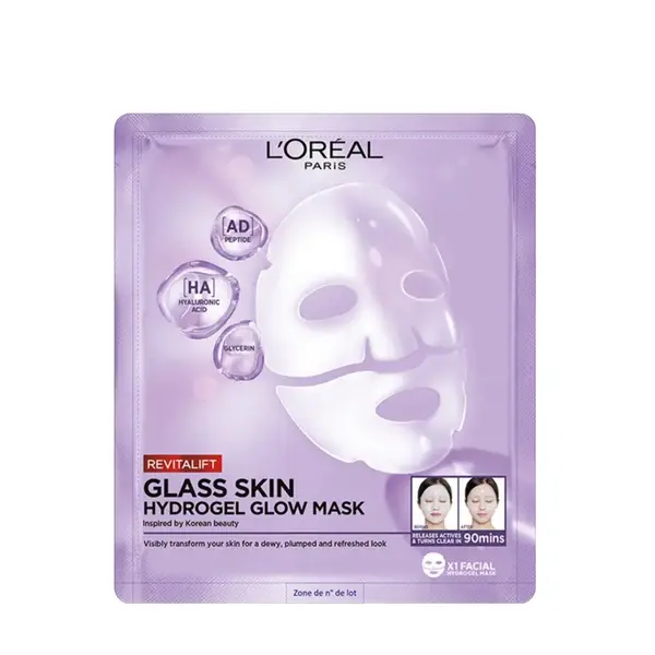 Revitalift glass skin hydrogel glow mask
