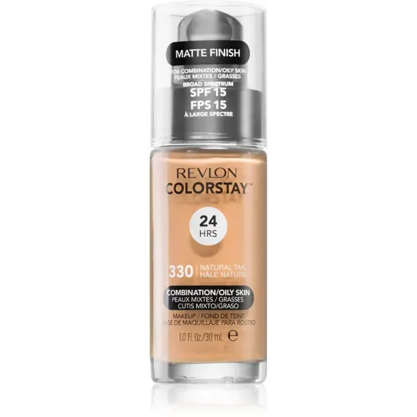 Revlon Cosmetics ColorStay™ SPF 15 machiaj matifiant de lungă durată pentru ten gras și mixt culoare 330 Natural Tan 30 ml