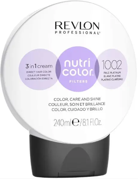 Revlon Professional Nutri Color Filters Mască pentru colorarea părului Metal-Ice Toning Filters, 1002, 240 ml