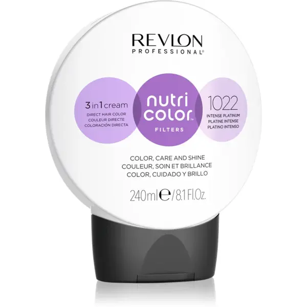 Revlon Professional Nutri Color Filters Metal-Ice masca tonifianta si hranitoare pentru uz profesonial 1022 240 ml
