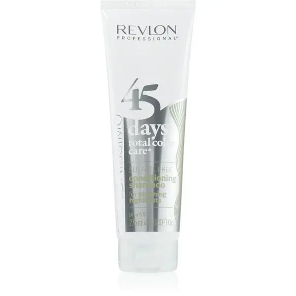 Revlon Professional Revlonissimo Color Care Șampon și balsam 2 în 1 pentru părul grizonat și alb fără sulfat 275 ml