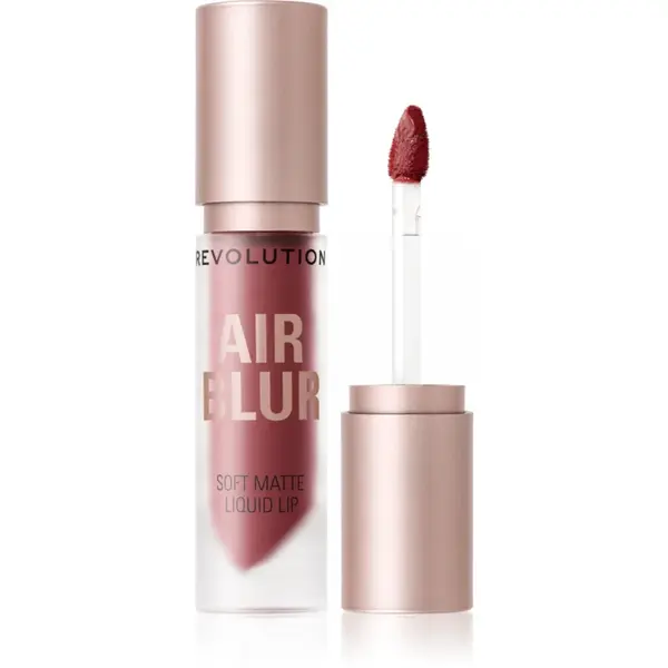 Revolution Air Blur Liquid Lipstick ruj lichid mat, cu textură lejeră culoare Peachy 3.5 ml