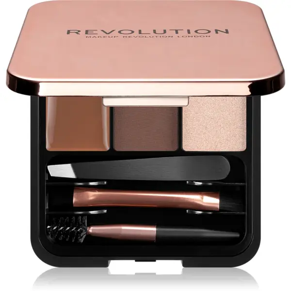 Revolution Brow Sculpt Kit set pentru sprancene perfecte culoare Medium 2.2 g