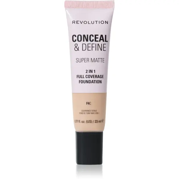Revolution Conceal & Define machiaj cu efect matifiant culoare F4C 23 ml