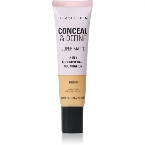 Revolution Conceal & Define machiaj cu efect matifiant culoare F8.5NW 23 ml