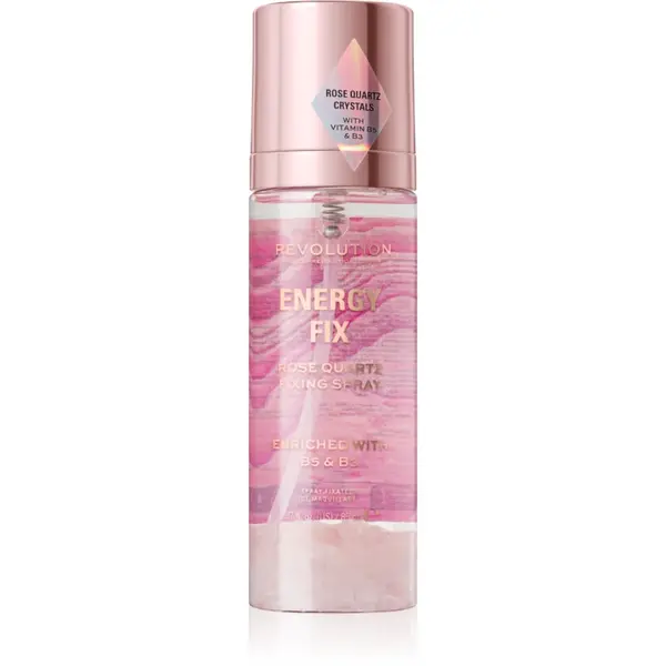 Revolution Crystal Aura Energy Fix spray pentru fixare cu apă de trandafiri 85 ml