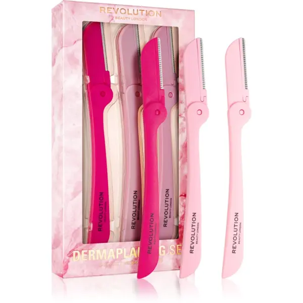 Revolution Dermaplaning Set îndepărtare păr de pe față și gât 3 buc