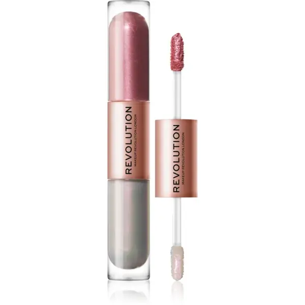 Revolution Double Up lichid fard ochi 2 in 1 culoare Opulence Light Pink 2x2.2 ml