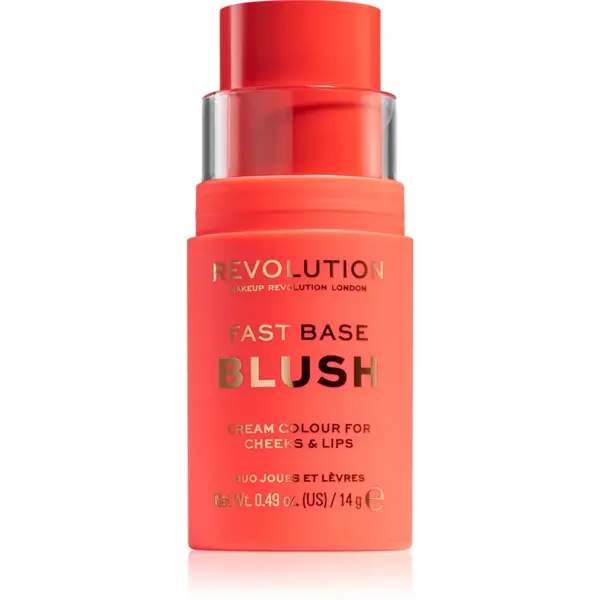Revolution Fast Base balsam tonic pentru buze si obraji culoare Bloom 14 g