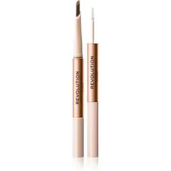 Revolution Fluffy Brow Filter Duo creion dermatograf cu două capete pentru sprâncene pentru fixare și formă