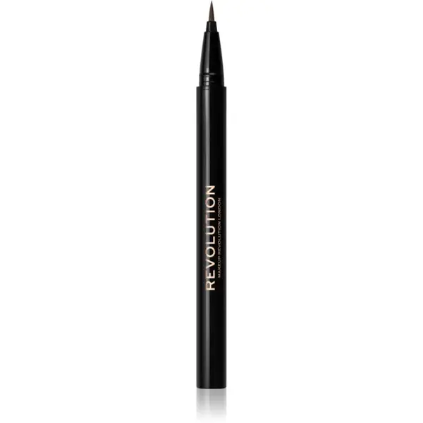 Revolution Hair Stroke Brow Pen creion pentru sprancene culoare Dark Brown 0.5 ml