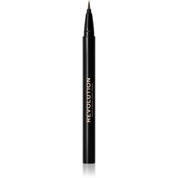 Revolution Hair Stroke Brow Pen creion pentru sprancene culoare Medium Brown 0.5 ml