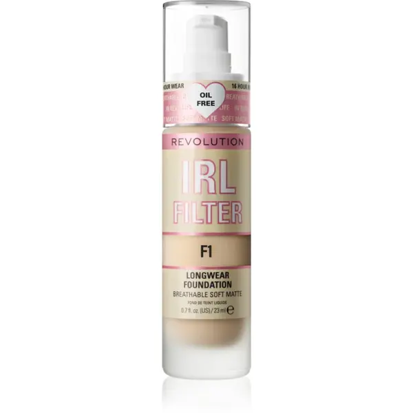 Revolution IRL Filter machiaj matifiant de lungă durată culoare F1 23 ml