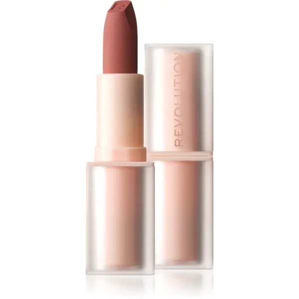 Revolution Lip Allure Soft Satin Lipstick ruj cremos cu finisaj satinat culoare Brunch Pink Nude 3.2 g