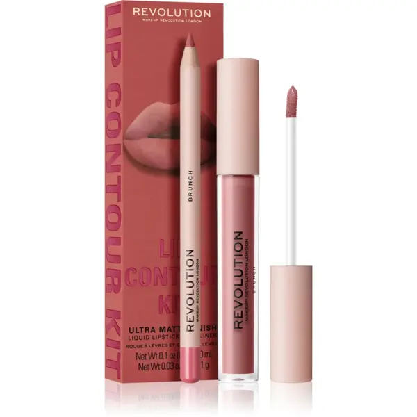 Revolution Lip Contour Kit set îngrijire buze culoare Brunch