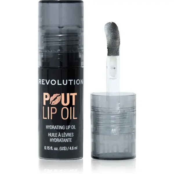 Revolution Pout Lip ulei pentru buze cu efect de hidratare culoare Midnight Black 4.6 ml