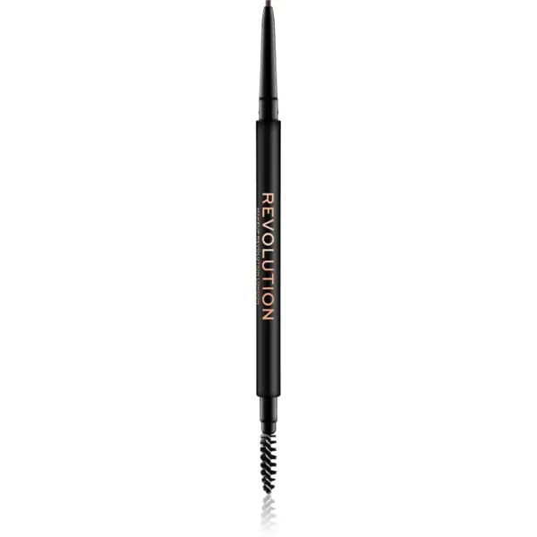 Revolution Precise Brow Pencil creion sprâncene precise cu pensula culoare Dark Brown 0.05 g