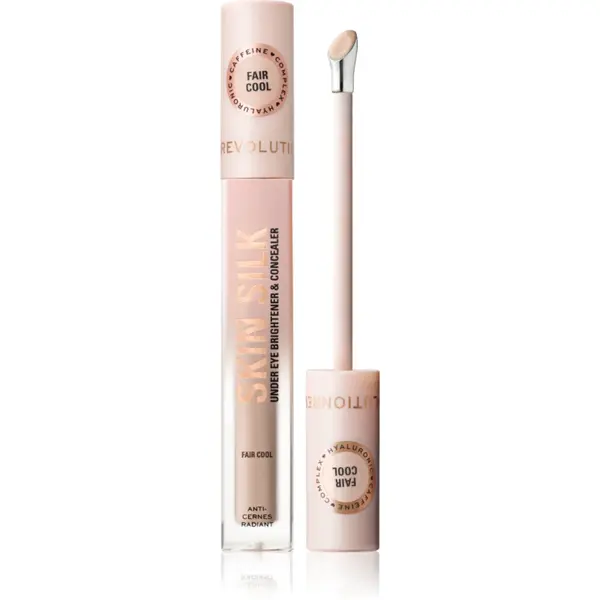 Revolution Skin Silk Under Eye Brightener & Concealer corector iluminator culoare Fair Cool 4 ml