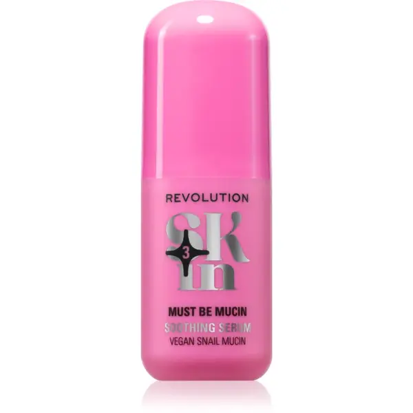Revolution Skincare Go Gentle Vegan Snail Mucin Soothing Serum ser calmant cu efect de hidratare 30 ml