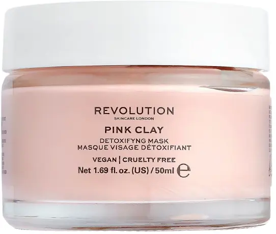 Revolution Skincare Pink Clay Mască detoxifiantă de față, 50 ml