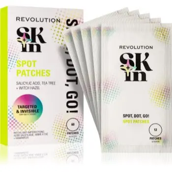 Revolution Skincare Skindividual Clearly Clarify Spot, Dot, Go! Salicylic Acid Spot Patches plasturi pentru piele problematică impotriva acneei