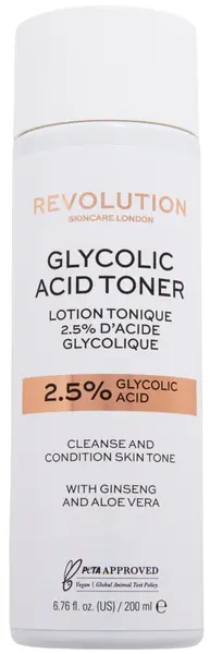 Revolution Skincare Toner facial Glycolic Acid 2.5%, 200 ml