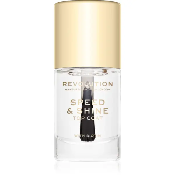 Revolution Speed & Shine lac de unghii cu uscare rapida translucid 10 ml