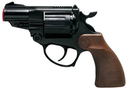 Revolver pentru copii Villa Giocattoli Falcon Black - Cu capse, 12 focuri