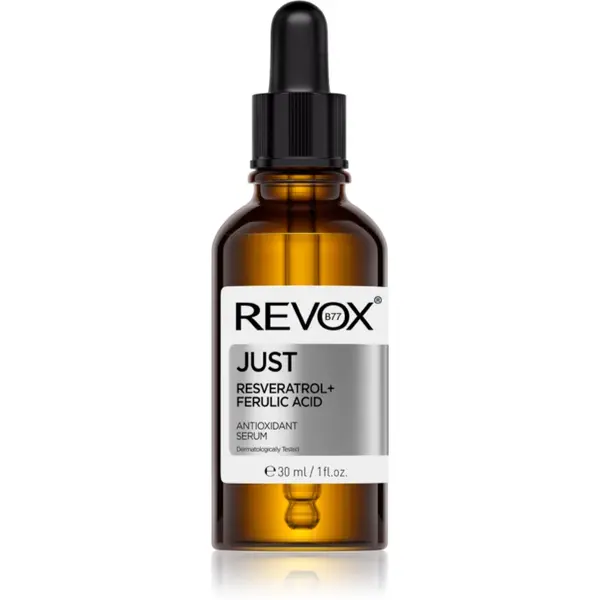 Revox B77 JUST Resveratrol + Ferulic Acid ser antioxidant pentru față și gât 30 ml
