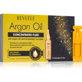 Revuele Ampoules Argan Oil Concentrated Fluid ser concentrat pentru ten pentru fata, gat si piept